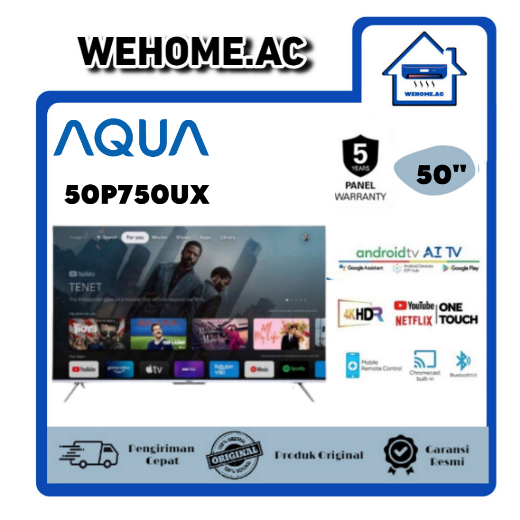 TV LED Aqua 50P750UX LED Aqua 50 Inch Android TV Aqua 4K HDR