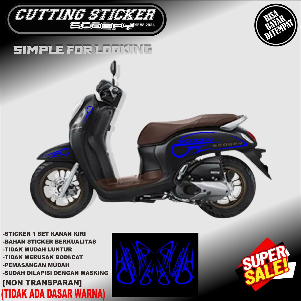 CUTTING STICKER HONDA SCOOPY NEW 2024