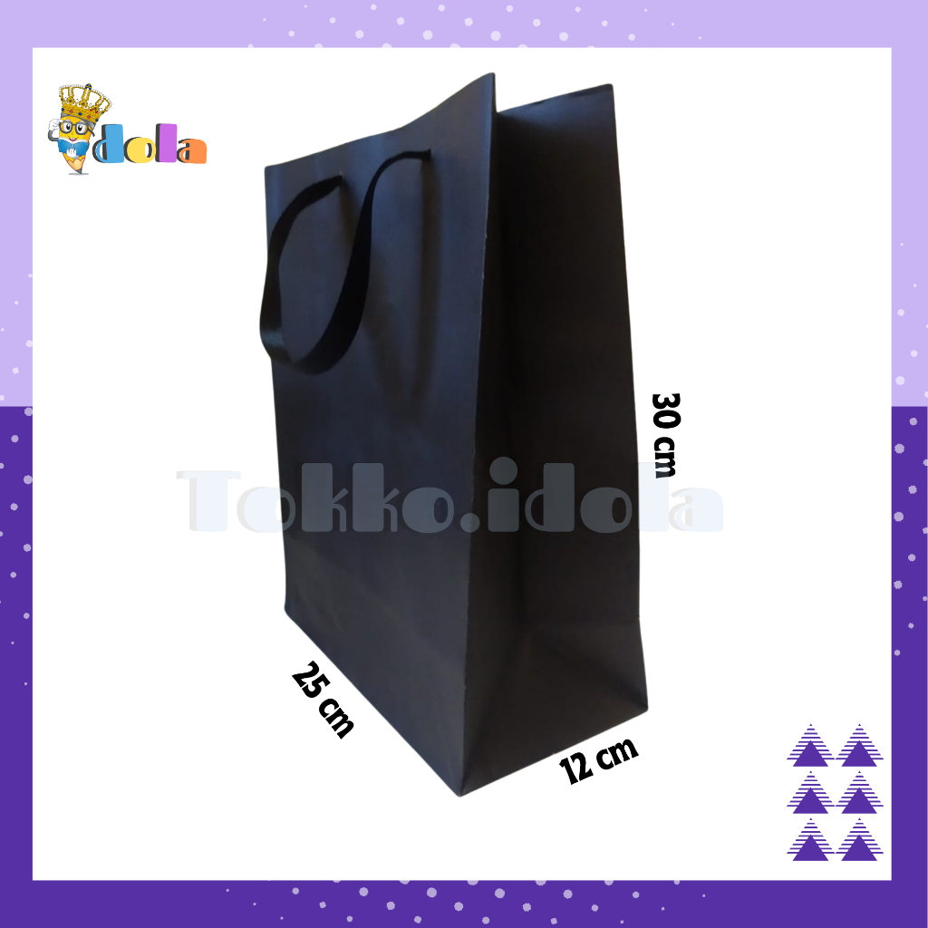 

PAPER BAG CRAFT HITAM / PAPER BAG KRAFT HITAM 25x12x30