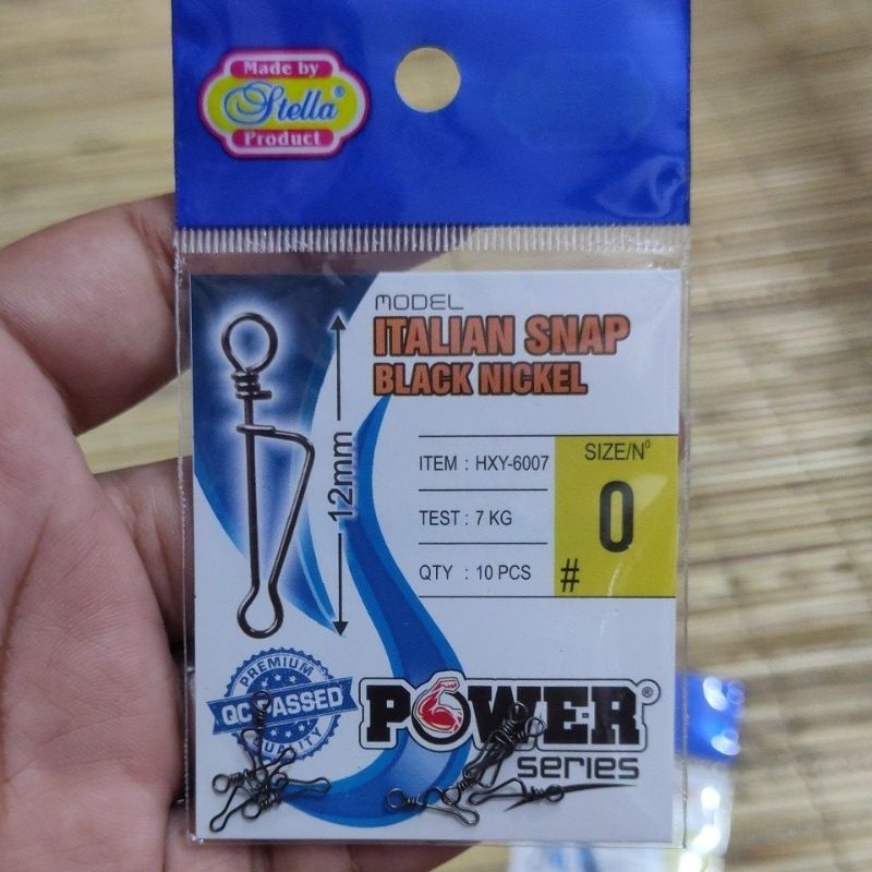 Italian snap pancing pengait untuk pelampung/kumbul pengait umpan casting snap stella product