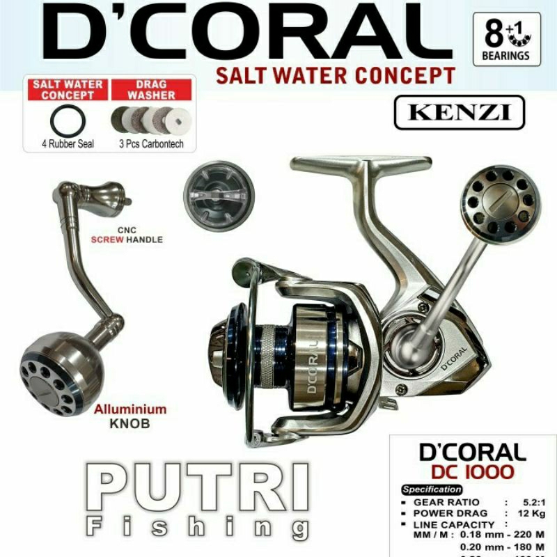 REEL KENZI D'CORAL SW1000 - SW2000 - SW3000 -SW4000