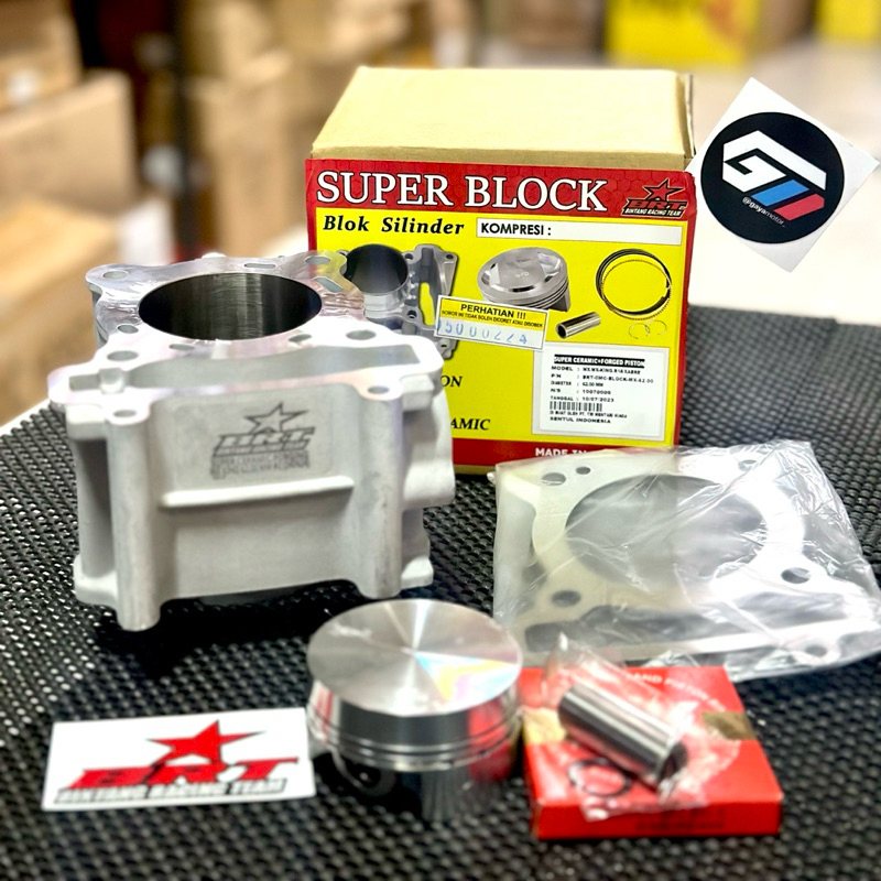 BLOK CERAMIC BRT 62 65 JUPITER MX KING VIXION NVL NVA R15 XABRE BORE UP 62 65mm 180cc 190cc
