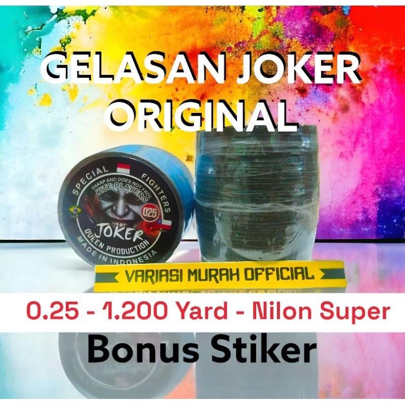 Senar Gelasan Joker Full Beling Original Untuk Aduan Layangan Sukhoi Seot Main Tarik Jebret Uluran