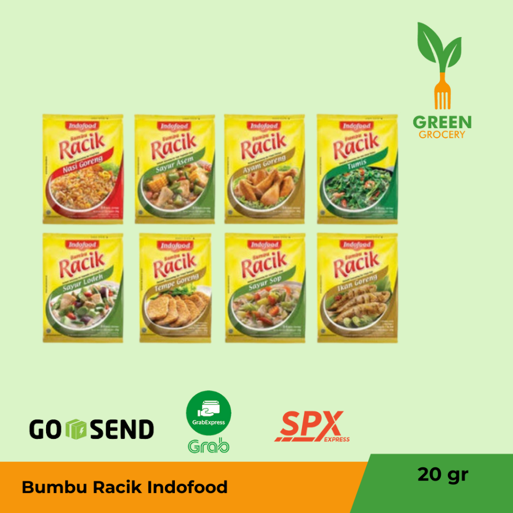 

Bumbu Masak Instan Racik Indofood 8 Varian Bumbu Green Grocery Padang