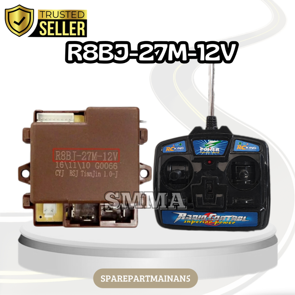 SMA5 || Receiver+Remote Control 2,7Ghz 12v R8BJ-27M-12V (modul PCB) mobil aki,pliko,PMB,unikid
