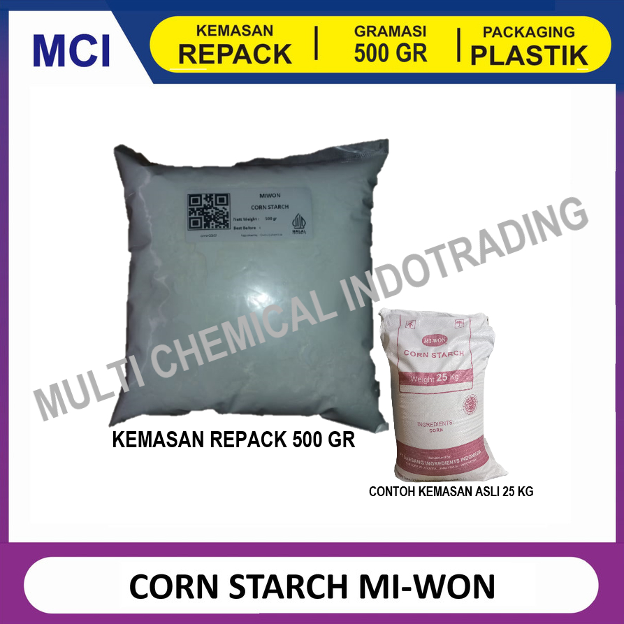 

CORN STARCH MIWON REPACK 500 GR /TEPUNG MAIZENA/TEPUNG JAGUNG MIWON