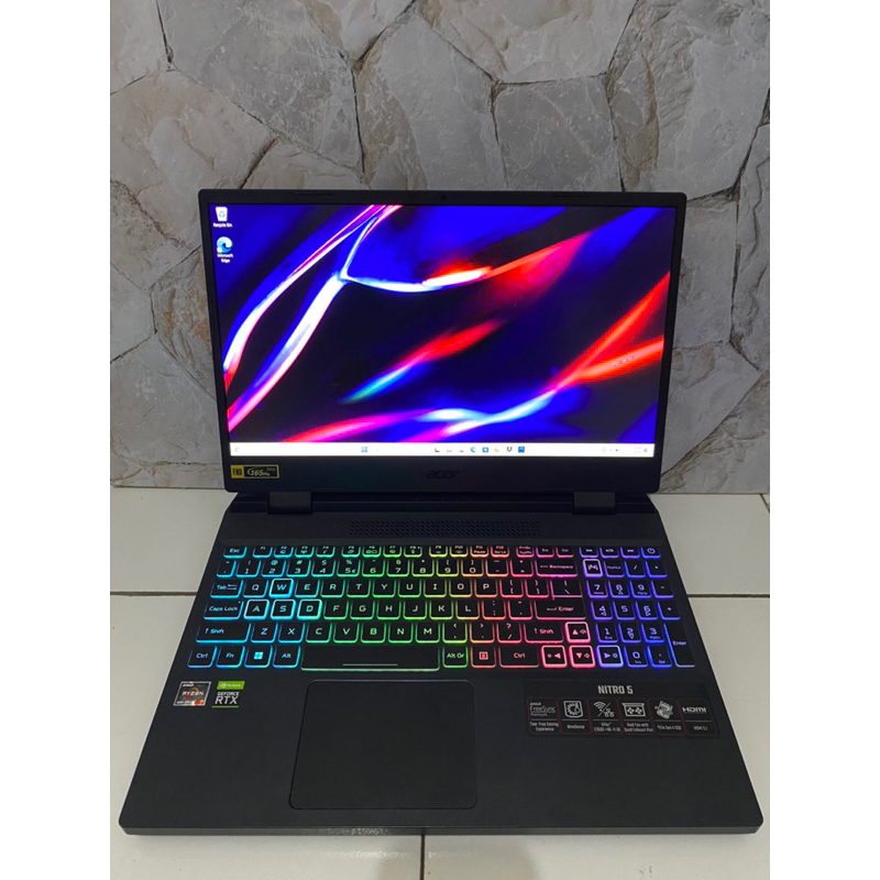 acer nitro 5 amd ryzen 7-6800h ram 16/512 gb rtx 3060 6 gb 165hz 100% srgb fullset like new 99%