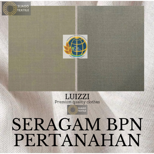 Semi Wool Seragam Bpn Pertanahan Coklat - Low Twice/10cm - Luizzi 45