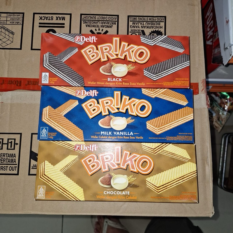 

delfi BRIKO Wafer 145gram aneka rasa Box