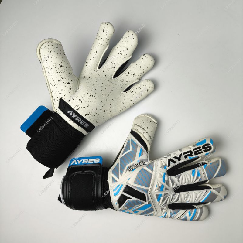 FREE ID NAME AYRES SERIES 01 WHITE BLUE SARUNG TANGAN KIPER ORIGINAL