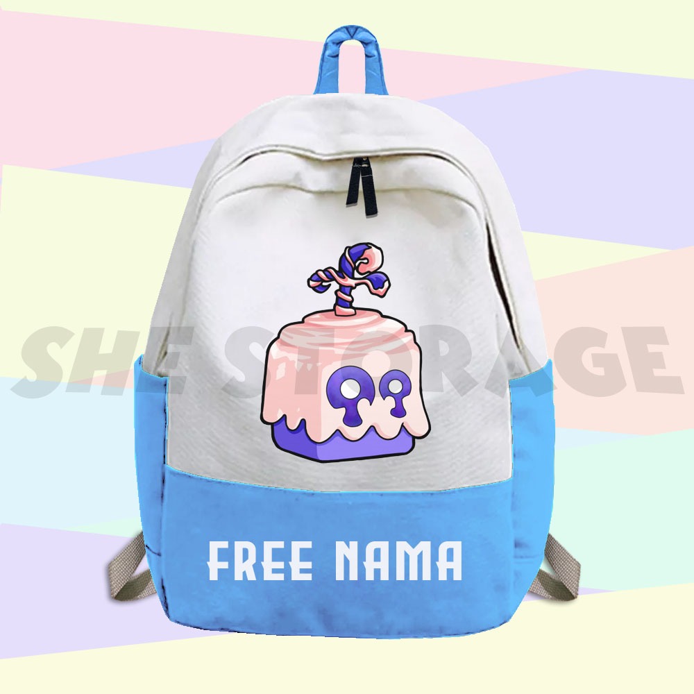 FREE NAMA - TAS RANSEL ANAK TAS SEKOLAH ANAK DOUGH BLOX FRUITS ROBLOX