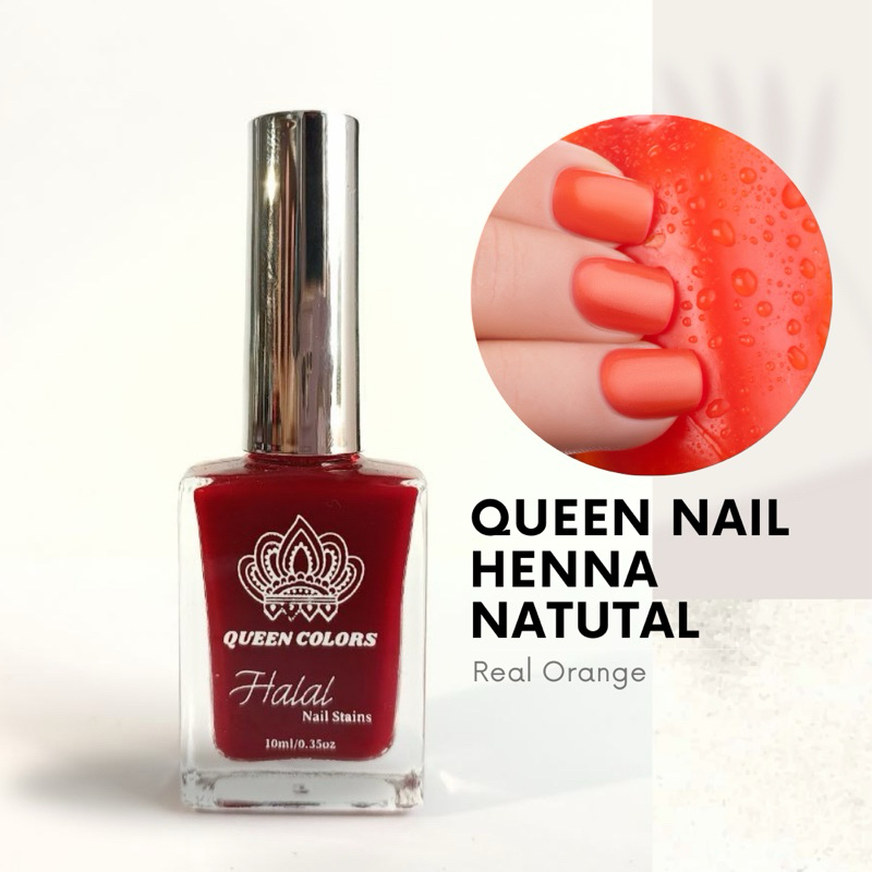 Natural Queen Nail Henna kutek muslimah kutek 2in1 kutek peel off kutek halal kutek henna kutex