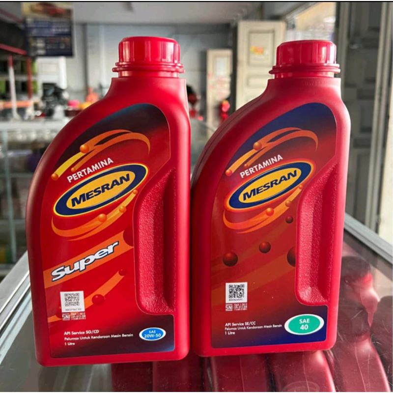 Oli Pertamina Mesran Super 20W-50 / Mesran Biasa 40 1L