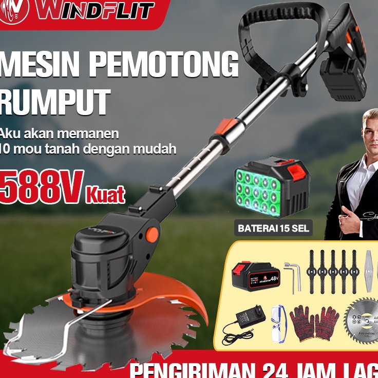 Terlaku Mesin Potong Rumput 48 Volt Mesin pemotong rumput listrik pemotong rumput Pemangkas Rumput d