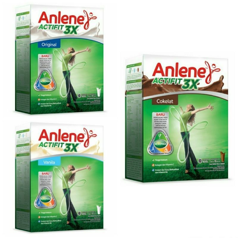 

Anlene Actifit 3x Susu Kalsium 19-50 Thn Aneka Varian 590 gr