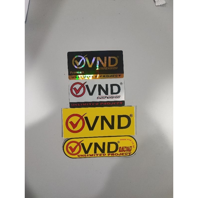 

Stiker VND Waterproof - 4pcs Bonus 1pcs Stiker Unlimited VND