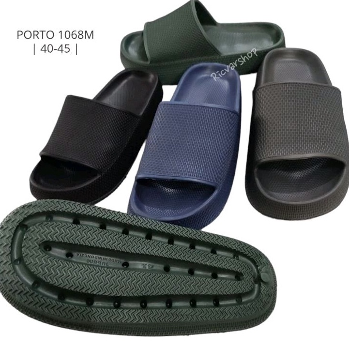 Harga Bersahabat Sandal Slop PORTO 168M 445Sandal Slop Karet PriaSandal Karet PriaSandal Slop PriaSa