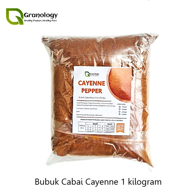 

Cabe Rawit Pedas Bubuk / Cayenne Pepper Powder (1 kilogram) by Granology