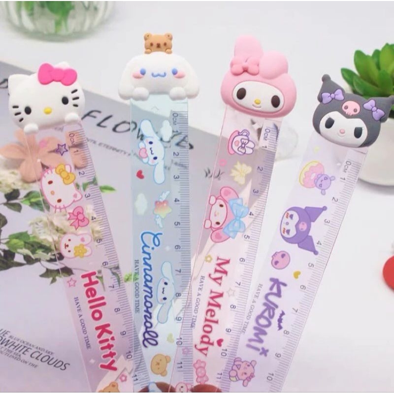 

Penggaris Sanrio/Penggaris Kepala Sanrio/Penggaris 15 cm/Penggaris Lucu