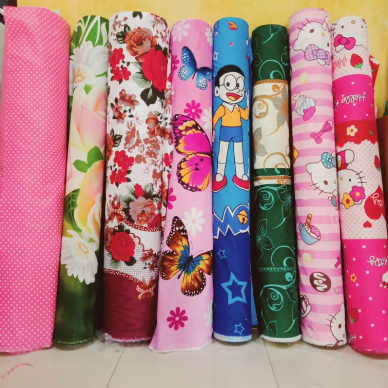 kain sprei meteran disperse lebar 240 motif terbaru