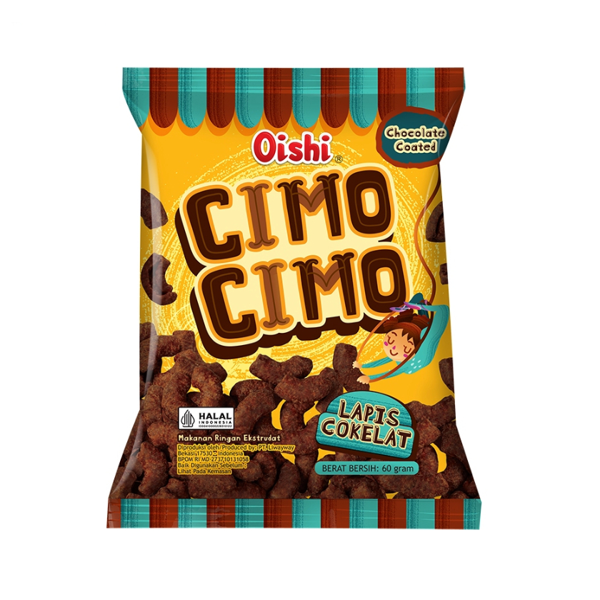 

Snack Cemilan Oishi Cimo Cimo Lapis Cokelat 60gr