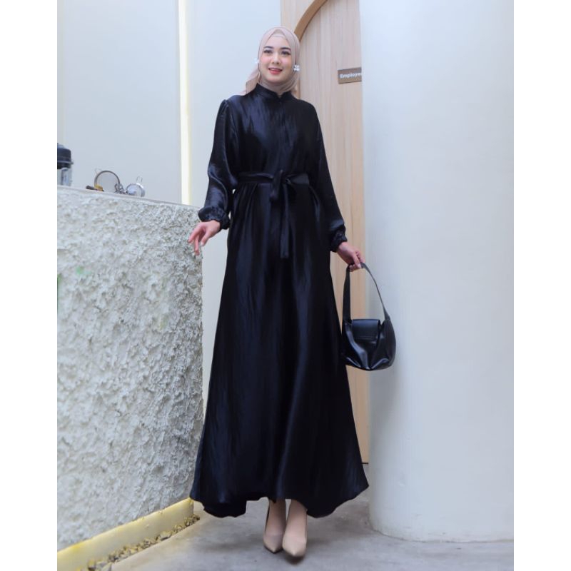 DRESS GAMIS SILKY CANDIMEKAR SATIN SILK PREMIUM-GAMIS WANITA POLOS-GAMIS JUMBO BIGSIZE TERBARU