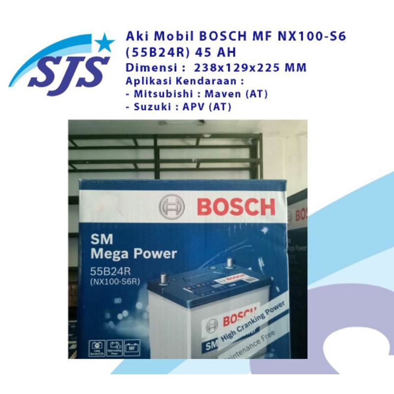Aki Bosch Nx100-S6R upgrade Ns60 SMF mobil avanza