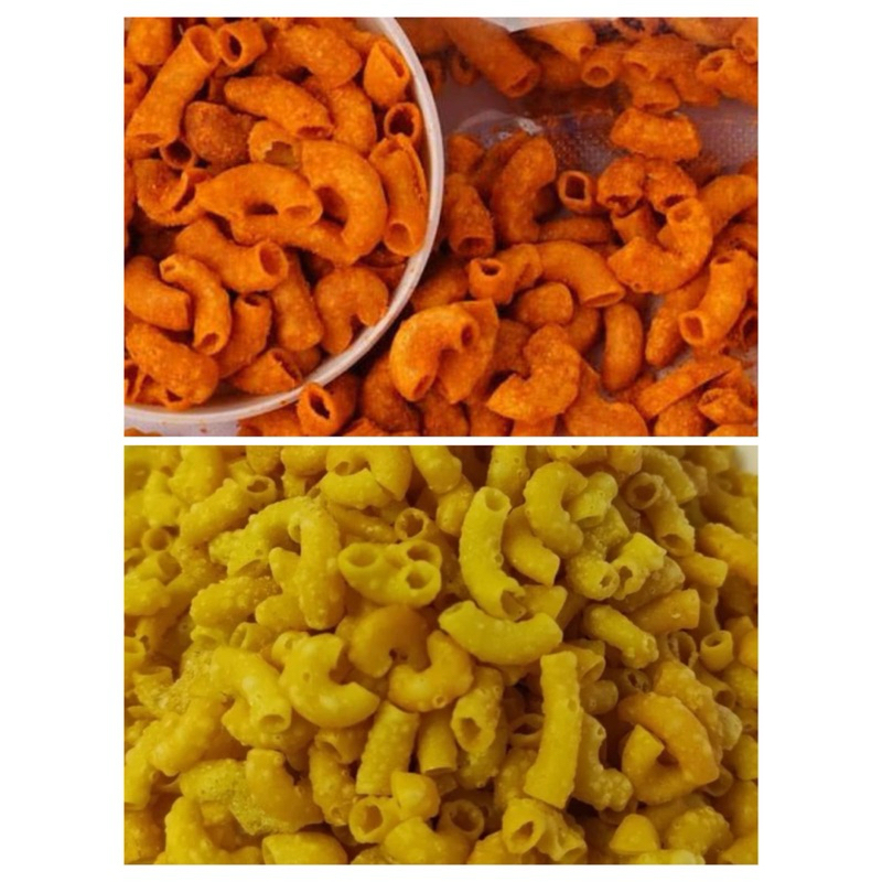 

MAKARONI BANTET 250GR / MAKARONI BANTET PEDAS / MAKARONI BANTET ASIN GURIH
