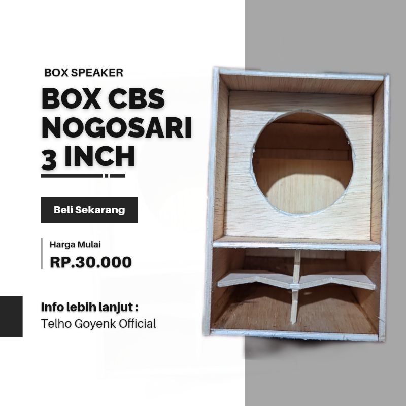 Box Speaker Miniatur 3 Inch CBS Nogosari | Triplek 4 mm | Ukuran Custom Miniatur | Bonus Grill & Bus