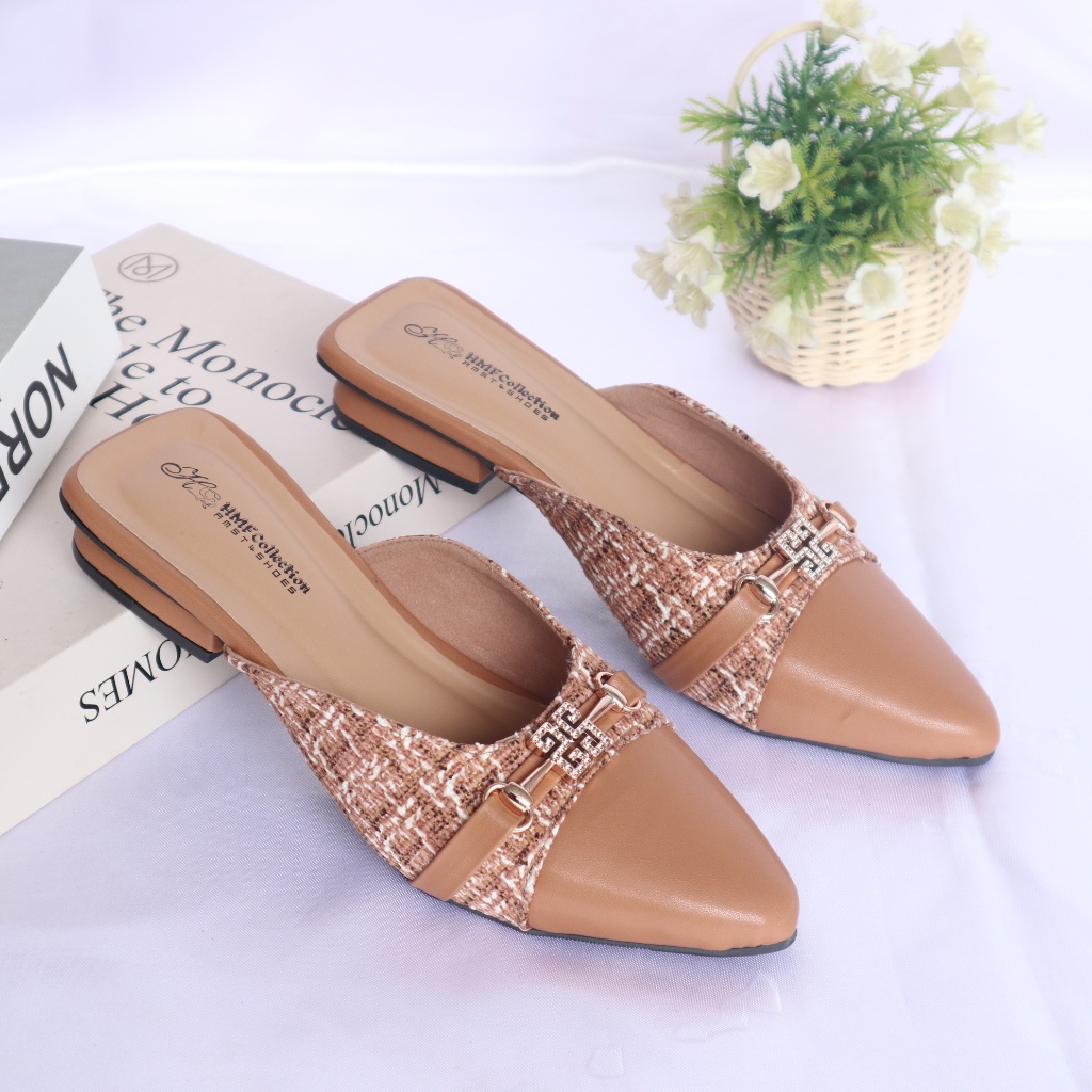HMF Zulifah Sepatu Hak Mules Wanita 3 cm AM22