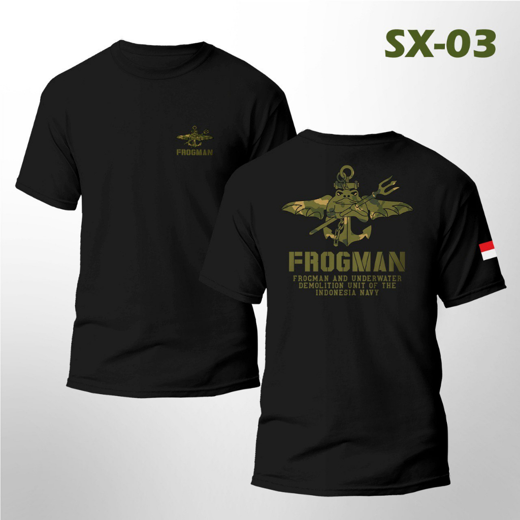 Kaos Soldier T-Shirt FROGMAN~FreeSticker