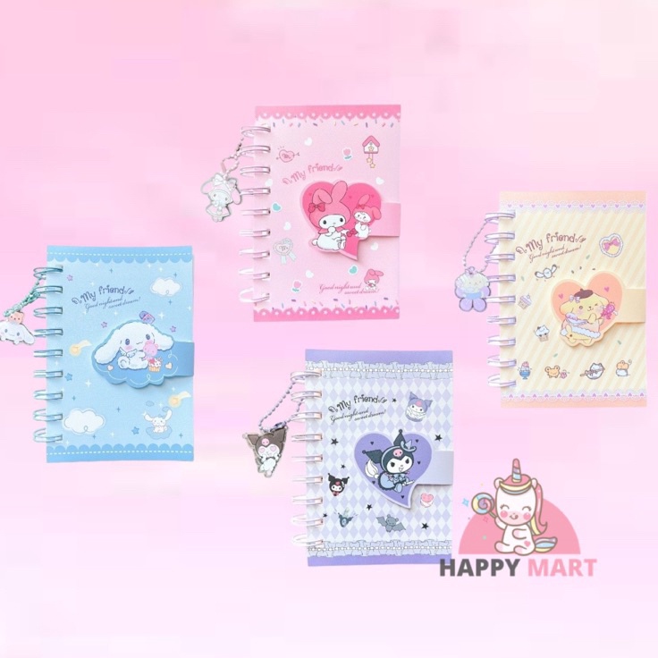 

Kejutan Baru notes spiral akrilic CHAIN KUROMI cinnamoroll melody pompompurin