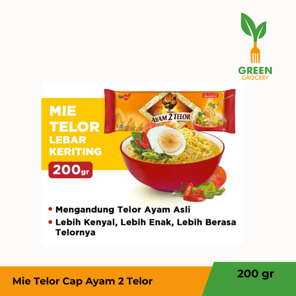 

Mie Telor Cap Ayam 2 Telor 200gr Green Grocery Padang