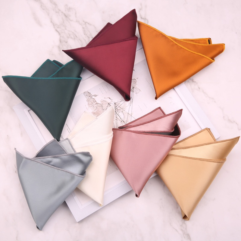 saputangan jas / saku jas pria / pocket square / handkerchief / kain saku | dasi kupu set kain saku 