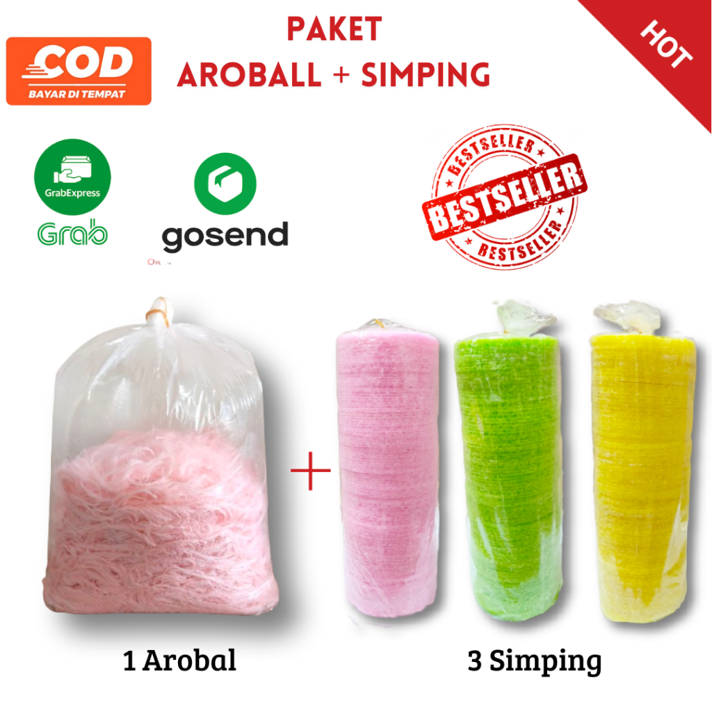 

paket bundling 1 aromanis ball pink dan 3 simping