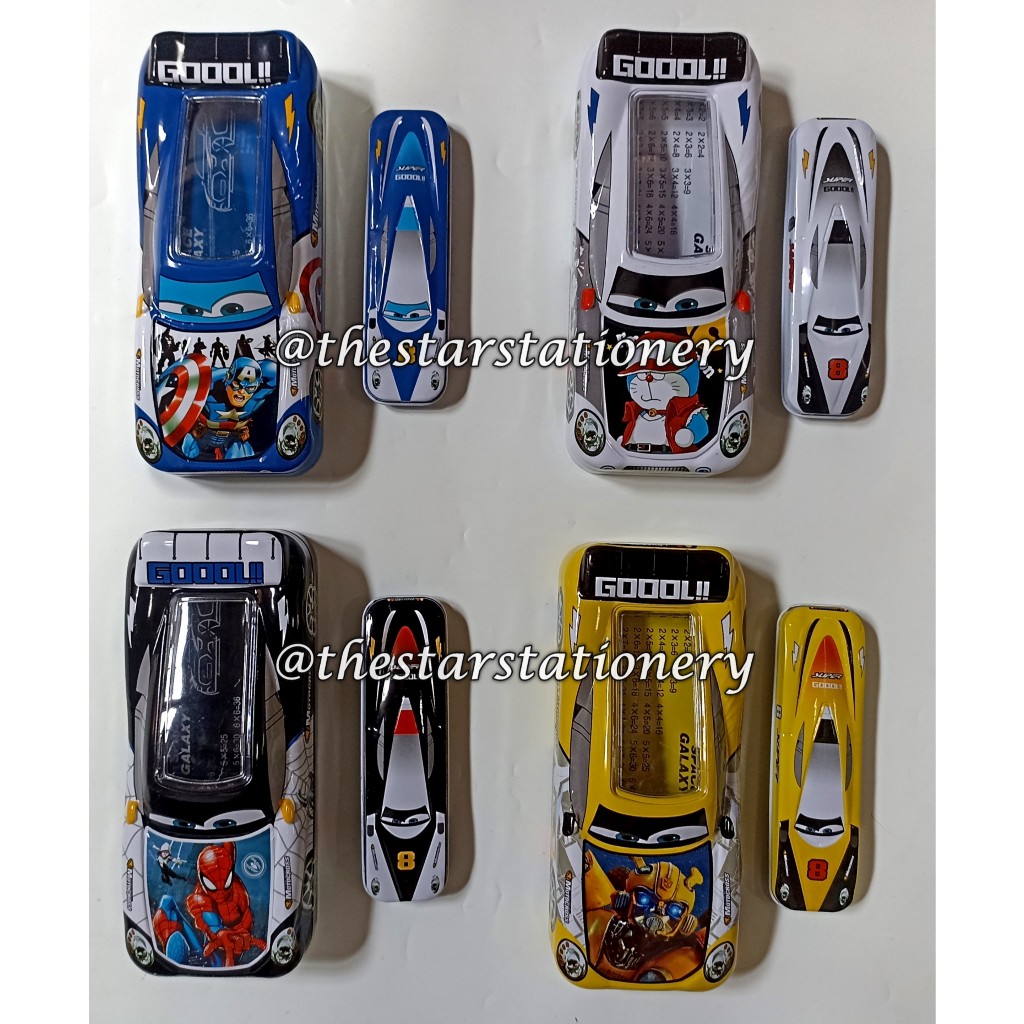 

(1 Biji) Kotak Pensil Kaleng Mobil + Anak LPY55-23 2 Susun / Tempat Pensil Kaleng 21.5*9*5 Cm