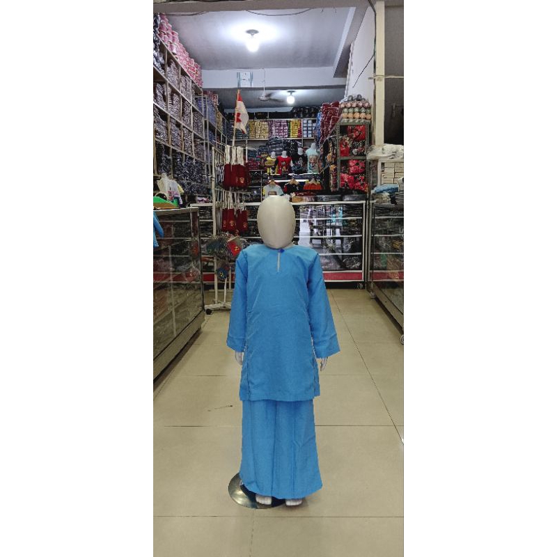 BAJU MELAYU TK  BIRU (CEWEK)