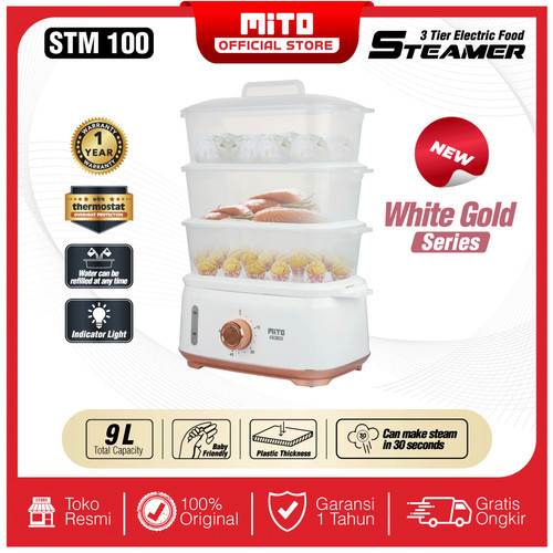 MITO STM 100 Food Steamer Electric MITO Pengukus Makanan MITO 3 Tier