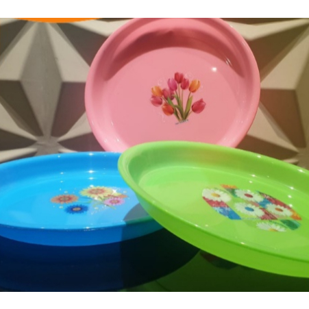 Nampan Plastik Motif Bunga NP 01 / Nampan Warna / Nampan Murah / Nampan Bagus