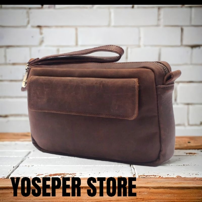 TERBARU Cluth pria wanita kulit asli garut- tas tangan kulit