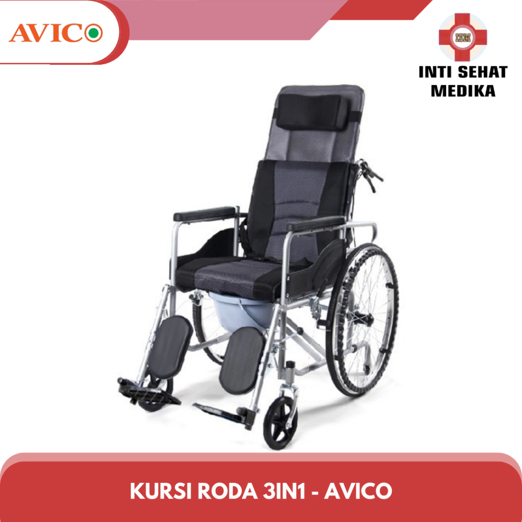 Kursi Roda 3in1 / Kursi BAB Tidur Kursi Roda AVICO