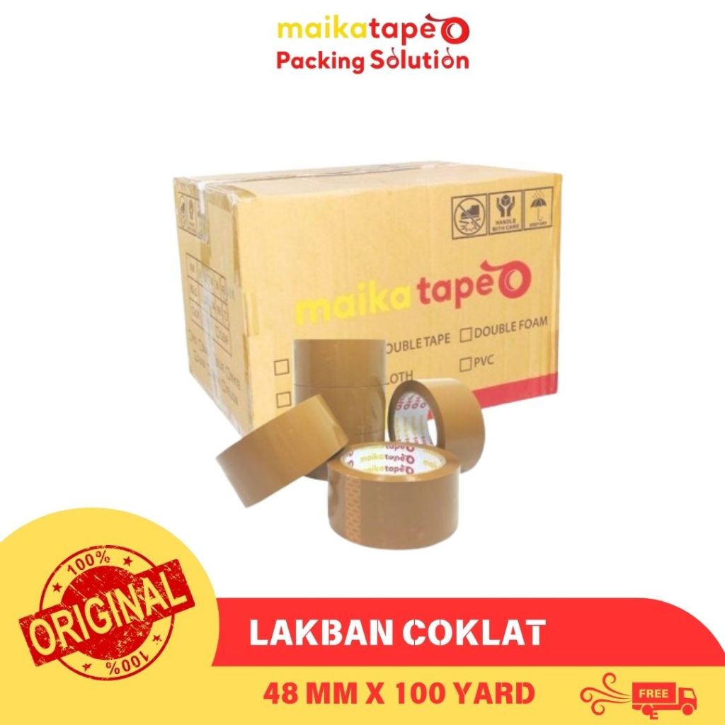 

OPP TAPE / LAKBAN COKLAT MAIKATAPE 48MM x 100 YARD (1 BOX)