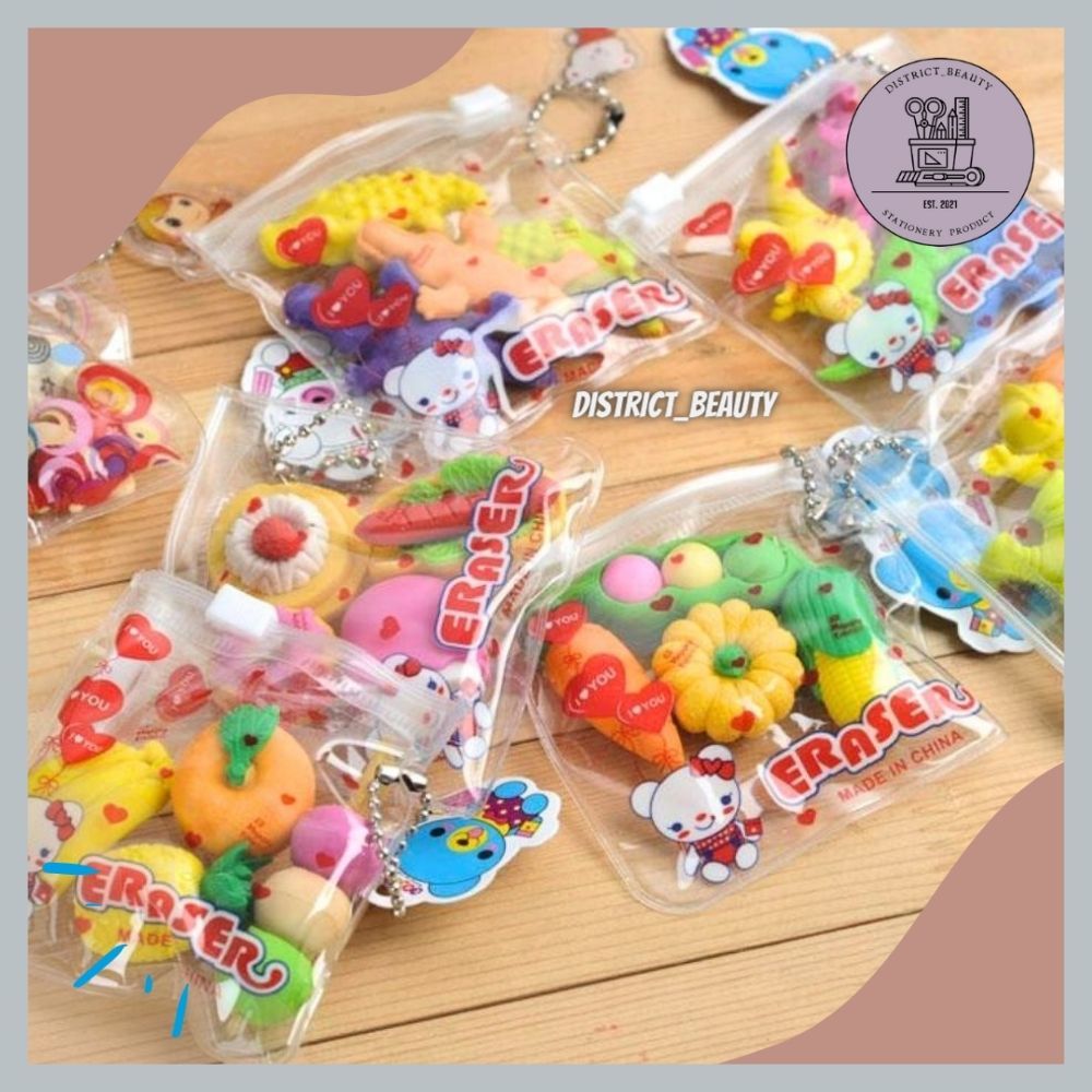 

PENGHAPUS POUCH BUAH 1 SET 4 PCS PENGHAPUS PENSIL ANAK MOTIF BUAH SAYURAN KARAKTER LUCU TERMURAH