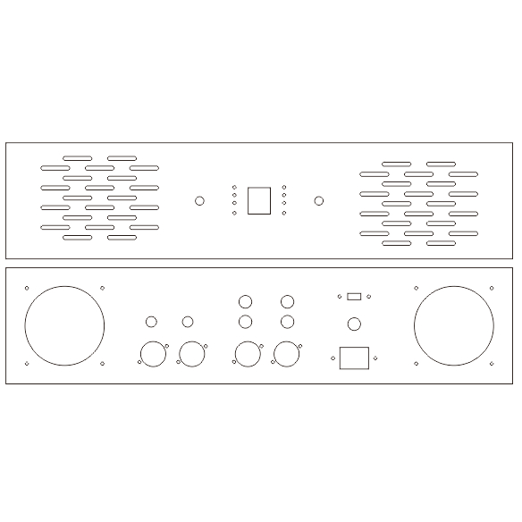 Panel box ampli akrlik model CA10