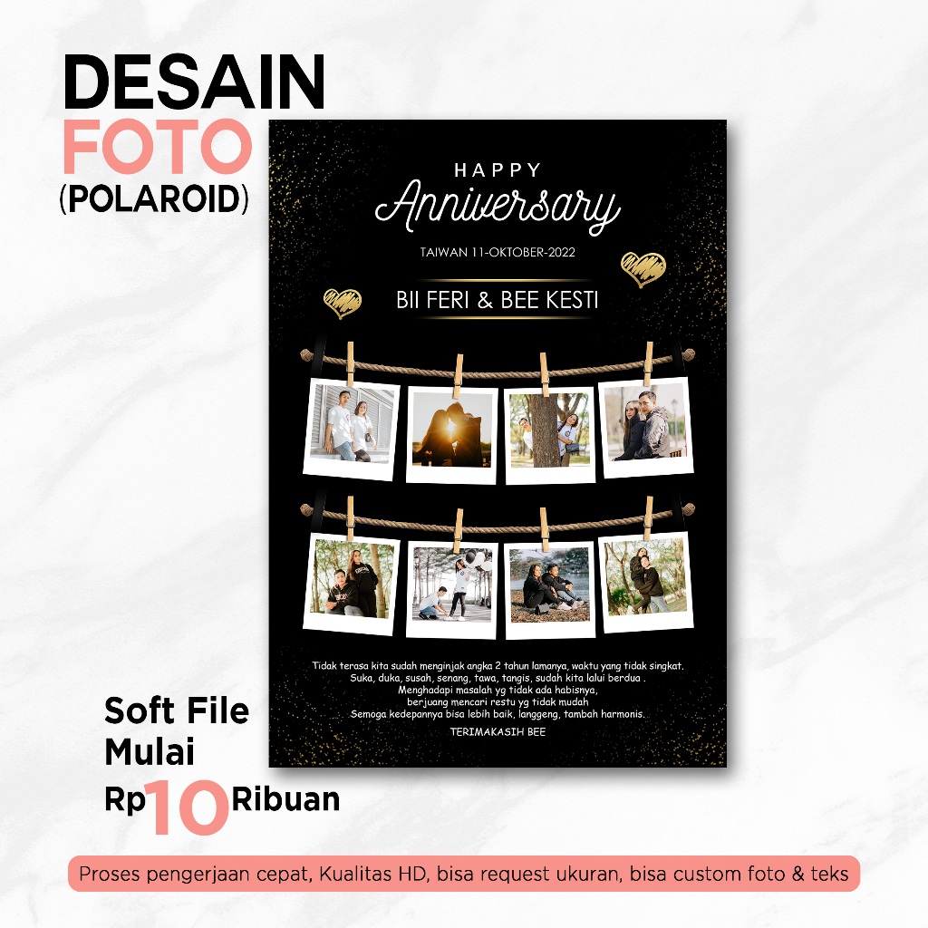 Jasa Edit Gift Foto Wisuda Keluarga Pengantin Ultah Anniversary | Soft file Kolase Foto Mozaik Polar