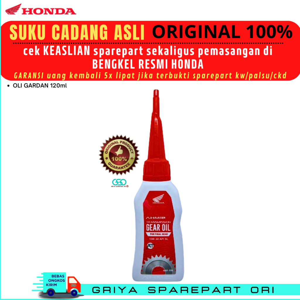 Oli Gardan motor Matic ori AHM Oli gardan Metic Honda Original AHM