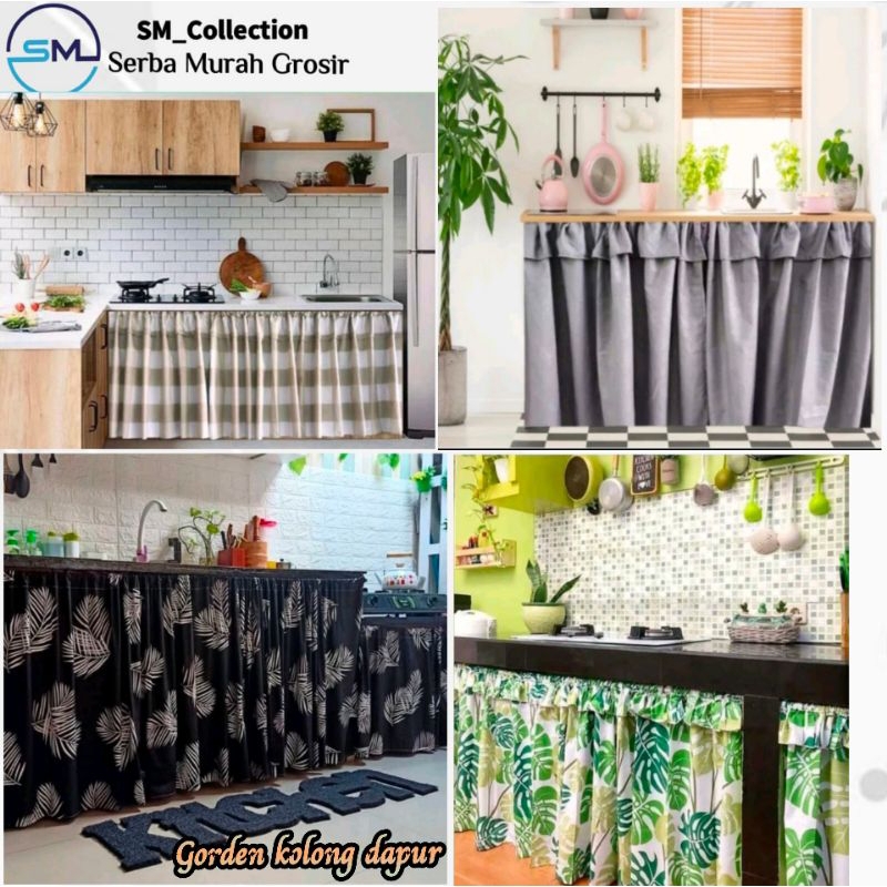 Tirai Dapur/Gorden Dapur/Selambu kolong/Gerden kolong dapur