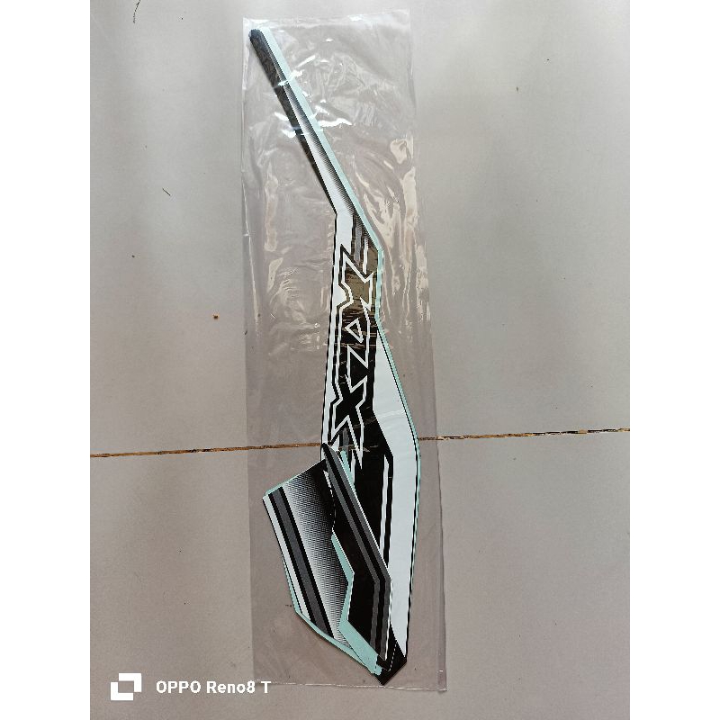 striping stiker KLX BF hitam lise putih original