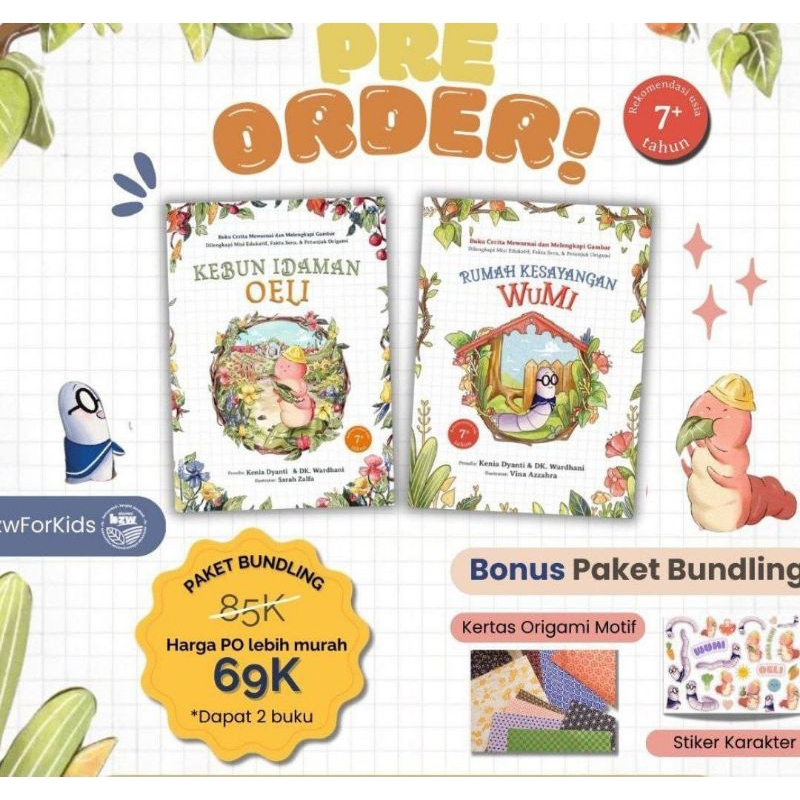 [READY] Buku Cerita Anak : Bundling Kebun Idaman Oeli dan Rumah Kesayangan Wumi karya Kenia Dyanti d
