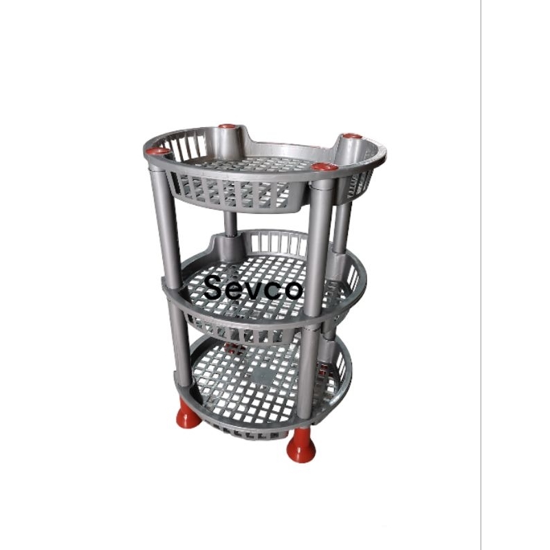 RAK CABE BULAT SEGI RAK SUSUN 3 | RAK PLASTIK SERBAGUNA